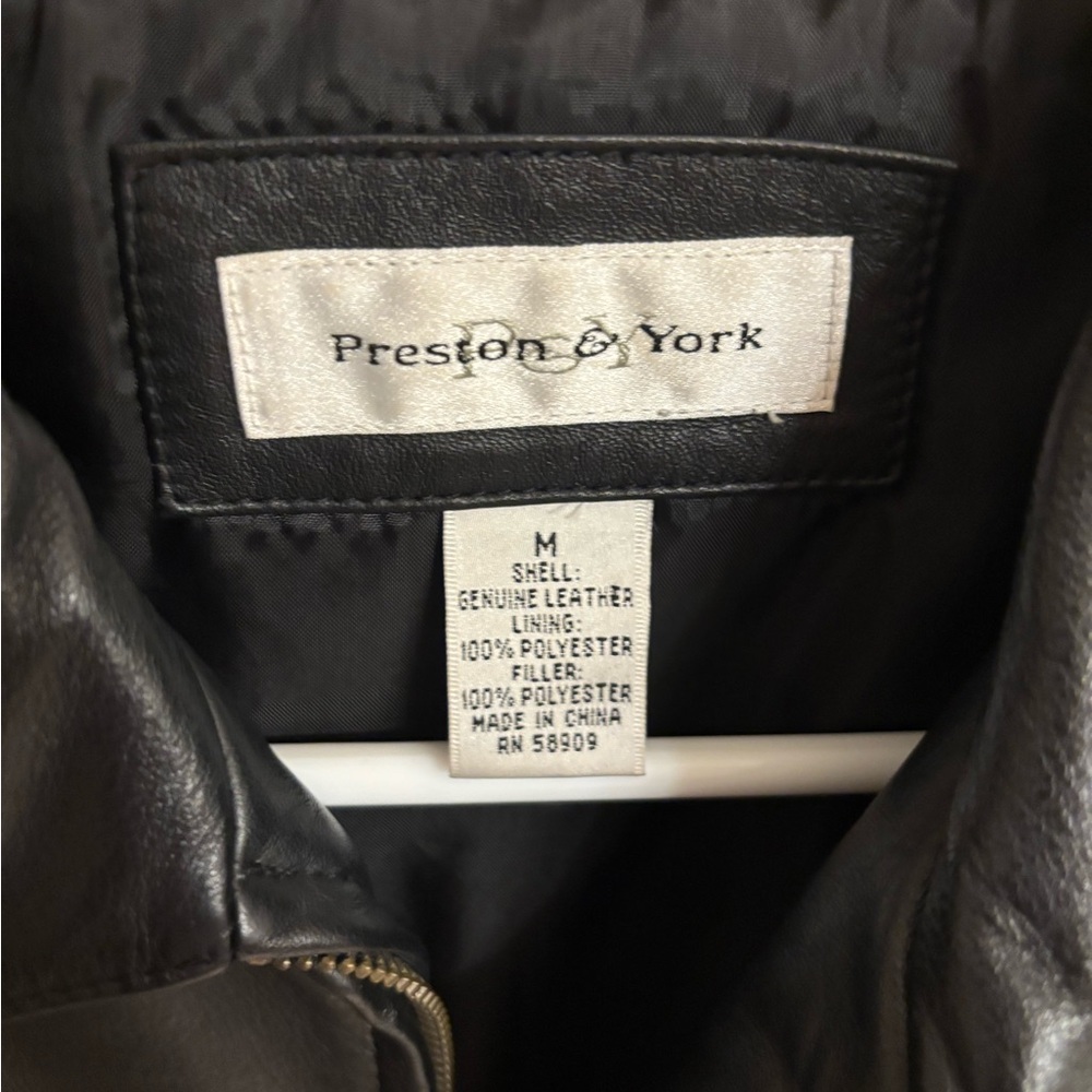 Preston & York Leather Bomber Jacket - Picture 3 of 12